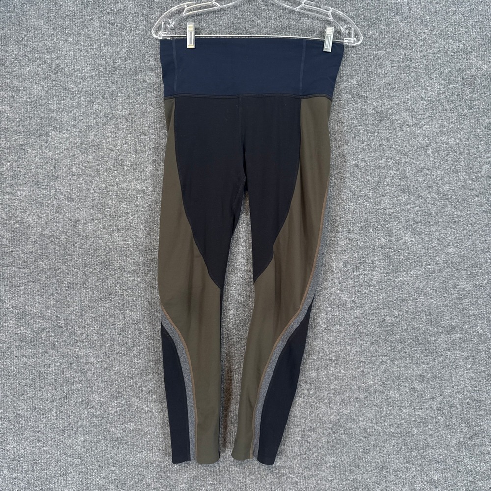 Athleta Leggings Womens Small Multicolor Colorblock High Rise Athletic Yoga Pant